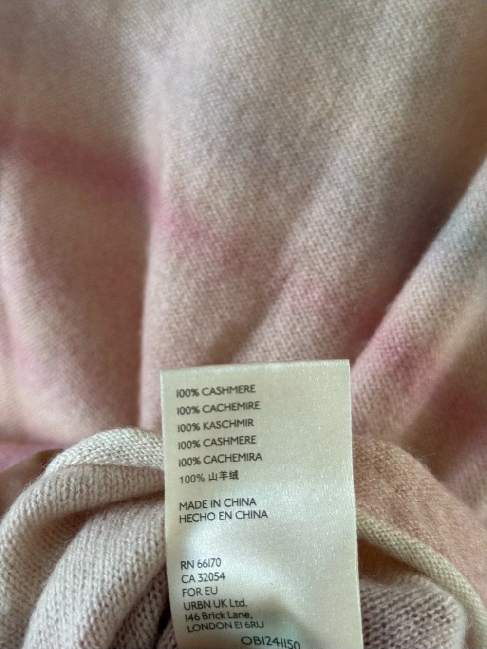NWOT Free People Cashmere Pastel Stripe V-Neck Sweater lightweight sz Small